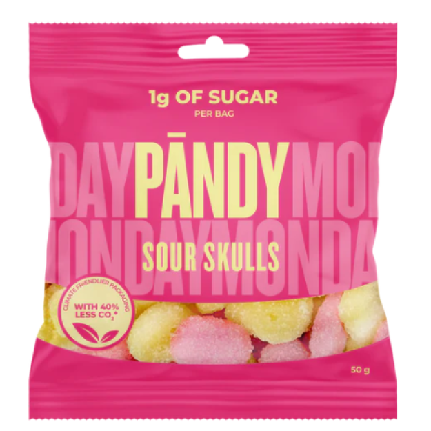 Suhkruvaba Kummikommid "Sour Skulls" 50 g