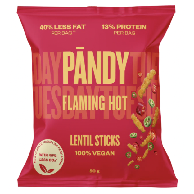 Pändy Lentil Chips 50 g - Flaming Hot