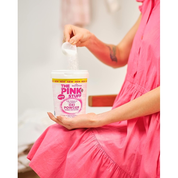 The Pink Stuff Traipu tīrīšanas līdzeklis baltai veļai 1 kg bilde The Pink Stuff Traipu tīrīšanas līdzeklis baltai veļai 1 kg fotogrāfija