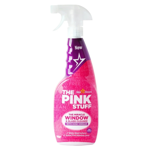 The Pink Stuff Stikla un Logu tīrīšanas līdzeklis ar rozā etiķi 750 ml bilde The Pink Stuff Stikla un Logu tīrīšanas līdzeklis ar rozā etiķi 750 ml fotogrāfija
