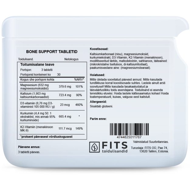 FITS Bone Support tabletės paveikslėlį FITS Bone Support tabletės nuotrauka