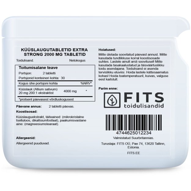 FITS Kompleksas Garlix Extra Strong 2000 mg tabletės paveikslėlį FITS Kompleksas Garlix Extra Strong 2000 mg tabletės nuotrauka