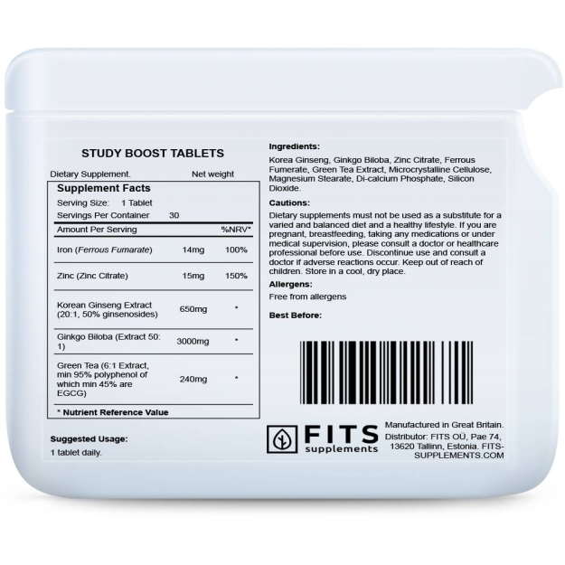FITS Study Boost tabletes bilde FITS Study Boost tabletes fotogrāfija