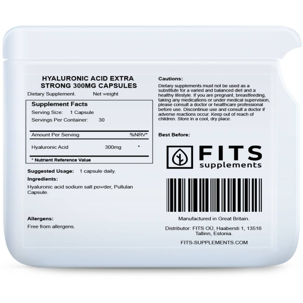 FITS Hyaluronic Acid Extra Strong 315mg tablets paveikslėlį FITS Hyaluronic Acid Extra Strong 315mg tablets nuotrauka
