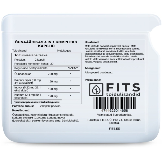 FITS Obuolių actas 4 in 1 Complex kapsulės paveikslėlį FITS Obuolių actas 4 in 1 Complex kapsulės nuotrauka