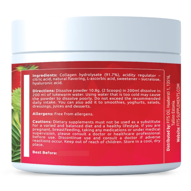 Premium Collagen Fresh Mansikka jauhe 325g Premium Collagen Fresh Mansikka jauhe 325g