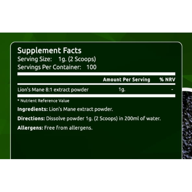 FITS Lion's Mane 100 g milteliai paveikslėlį FITS Lion's Mane 100 g milteliai nuotrauka