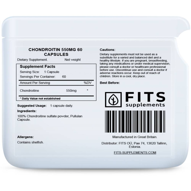 FITS Chondroitin 550mg 60 kapsules FITS Chondroitin 550mg 60 kapsules