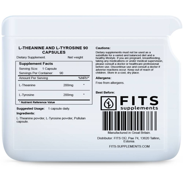 FITS L-Theanine and L-Tyrosine 90 capsules FITS L-Theanine and L-Tyrosine 90 capsules