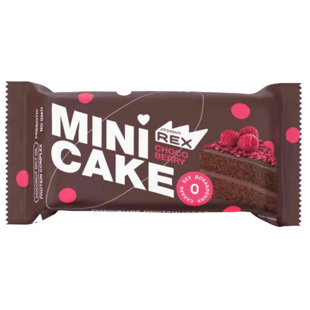Protein Rex Baltymų Mini pyragas 40 g - šokolado ir aviečių pyragas Protein Rex Baltymų Mini pyragas 40 g - šokolado ir aviečių pyragas