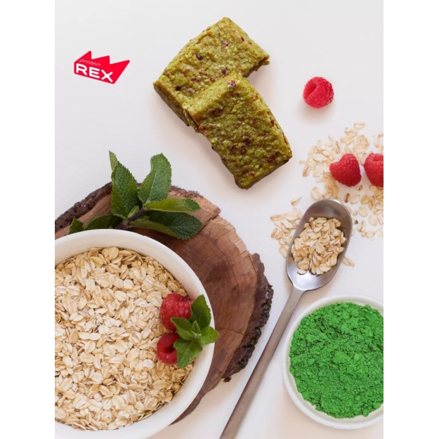 Protein Rex Protein Rex Valgurikas kaeraküpsis -Flap Jack- Spirulina ja vaarikaga 60 g pilt Protein Rex Protein Rex Valgurikas kaeraküpsis -Flap Jack- Spirulina ja vaarikaga 60 g foto