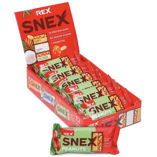 Protein Rex Proteiinibatoon SNEX 50 g - maapähkel x 12 Protein Rex Proteiinibatoon SNEX 50 g - maapähkel x 12
