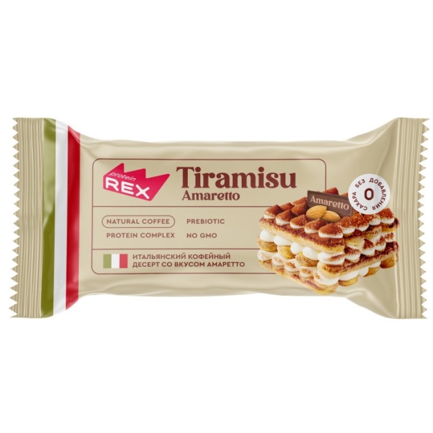 Protein Rex Olbaltumvielu kūka 40 g - Tiramisu Amaretto Protein Rex Olbaltumvielu kūka 40 g - Tiramisu Amaretto