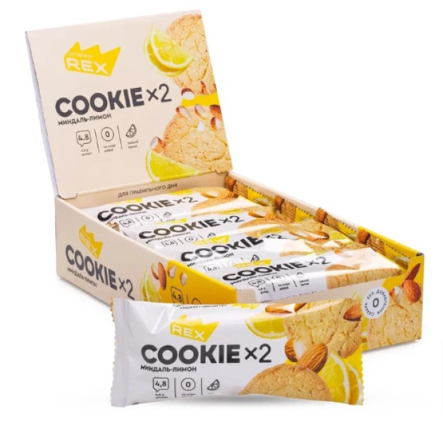 Protein Rex Protein cookies, Almond-Lemon (50 g) x 12 Protein Rex Protein cookies, Almond-Lemon (50 g) x 12
