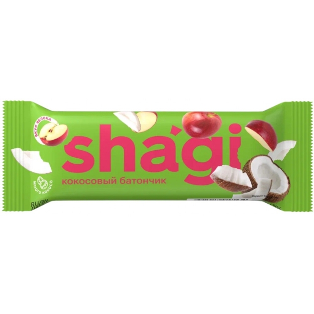 Kokosų batonėlis Shagi 40 g - Obuolys