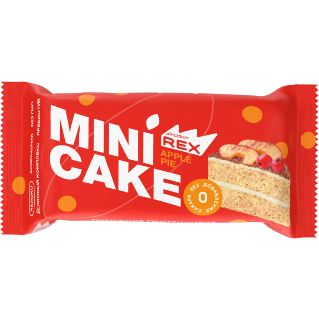 Baltymų Mini pyragas 40 g - obuolių pyragas