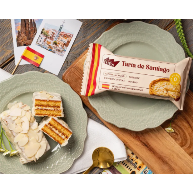 Protein Rex Baltymų pyragas 40 g - Tarta de Santiago Protein Rex Baltymų pyragas 40 g - Tarta de Santiago