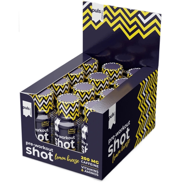 Puls Nutrition Pre-Workout Shot 12x60ml - lemon picture Puls Nutrition Pre-Workout Shot 12x60ml - lemon photo