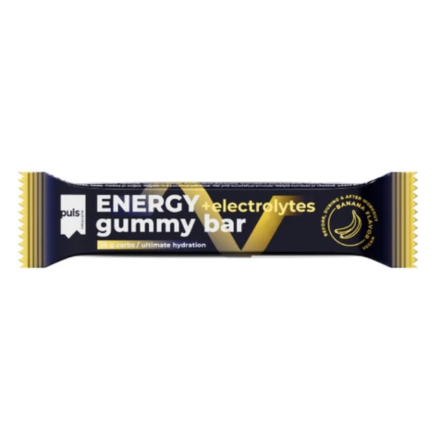 Puls Nutrition Energy Gummy Bar 30 g - Banana + Electrolytes Puls Nutrition Energy Gummy Bar 30 g - Banana + Electrolytes