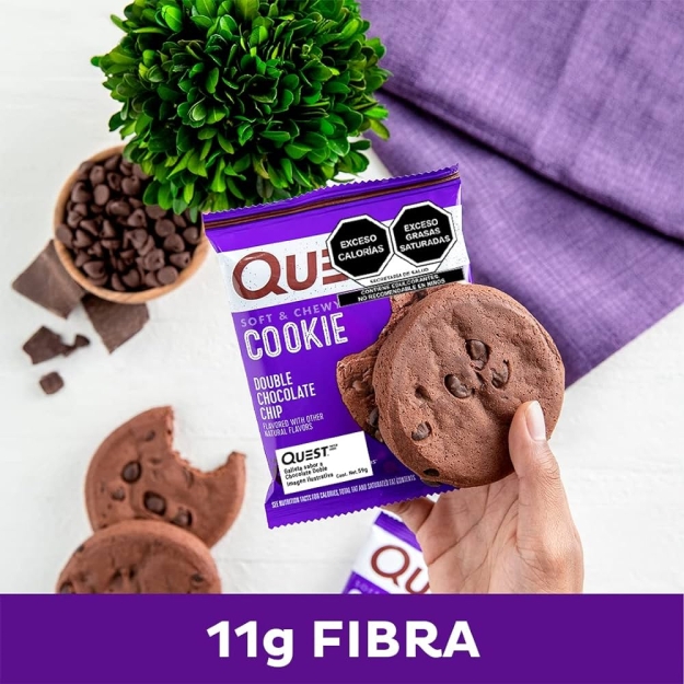 Quest Nutrition Olbaltumvielu cepumi 59 g - dubultā šokolāde Quest Nutrition Olbaltumvielu cepumi 59 g - dubultā šokolāde