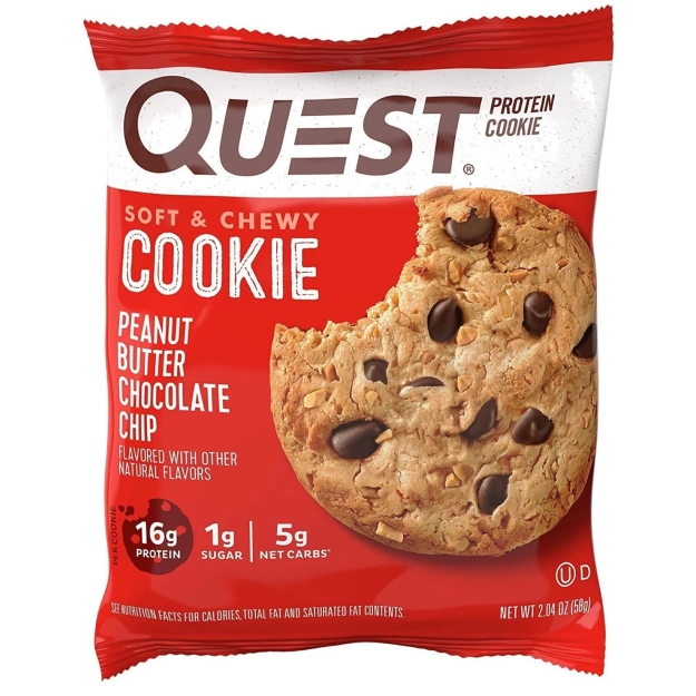 Quest Nutrition Proteiiniküpsis 59 g - maapähklivõi šokolaadilaastudega pilt Quest Nutrition Proteiiniküpsis 59 g - maapähklivõi šokolaadilaastudega foto