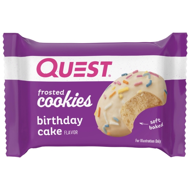 Quest Nutrition Protein Frosted Cookies 25 g - birthday cake picture Quest Nutrition Protein Frosted Cookies 25 g - birthday cake photo