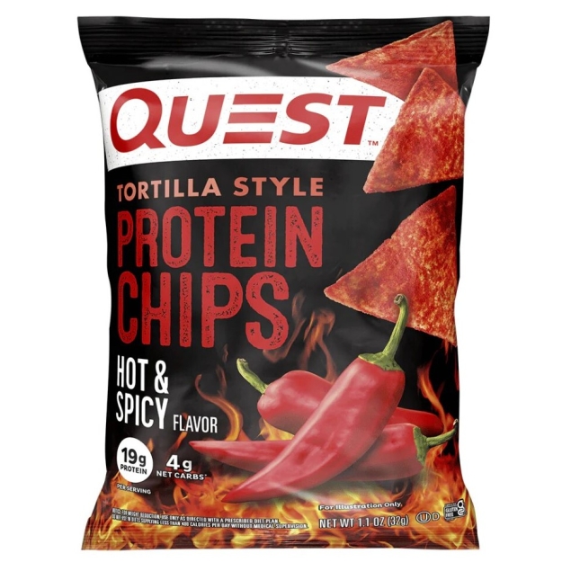 Quest Nutrition Baltyminiai tortilijų traškučiai 32 g - Hot & Spicy Quest Nutrition Baltyminiai tortilijų traškučiai 32 g - Hot & Spicy