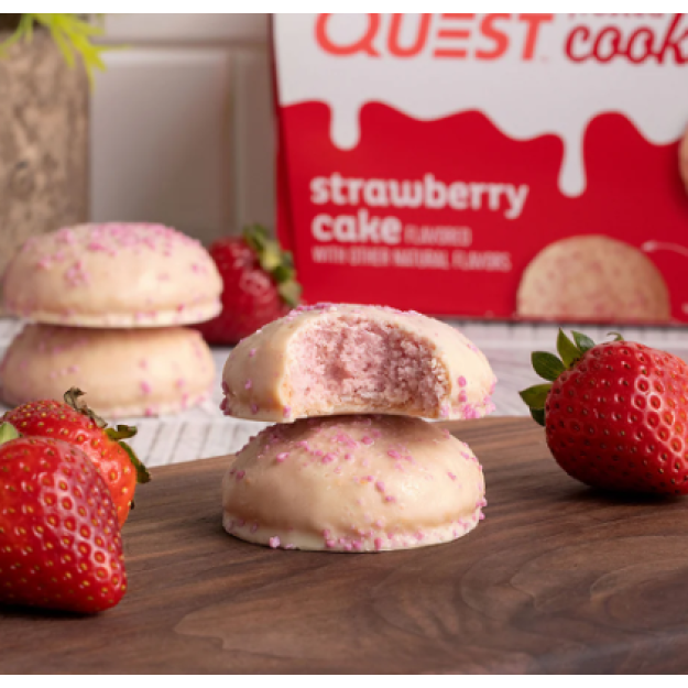 Quest Nutrition Protein Frosted Cookies 25 g - Zemeņu kūka Quest Nutrition Protein Frosted Cookies 25 g - Zemeņu kūka