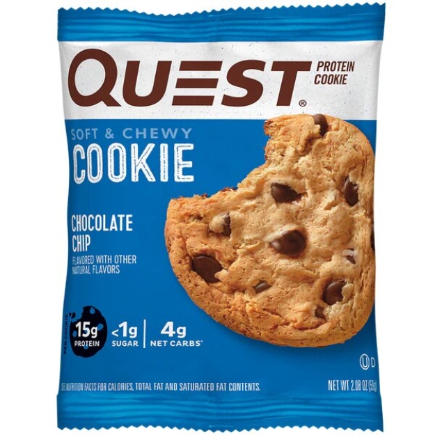 Quest Nutrition Протеиновое печенье 59 г - с кусочками шоколада Quest Nutrition Протеиновое печенье 59 г - с кусочками шоколада