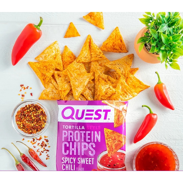 Quest Nutrition Baltyminiai tortilijų traškučiai 32 g - Spicy Sweet Chilli Quest Nutrition Baltyminiai tortilijų traškučiai 32 g - Spicy Sweet Chilli