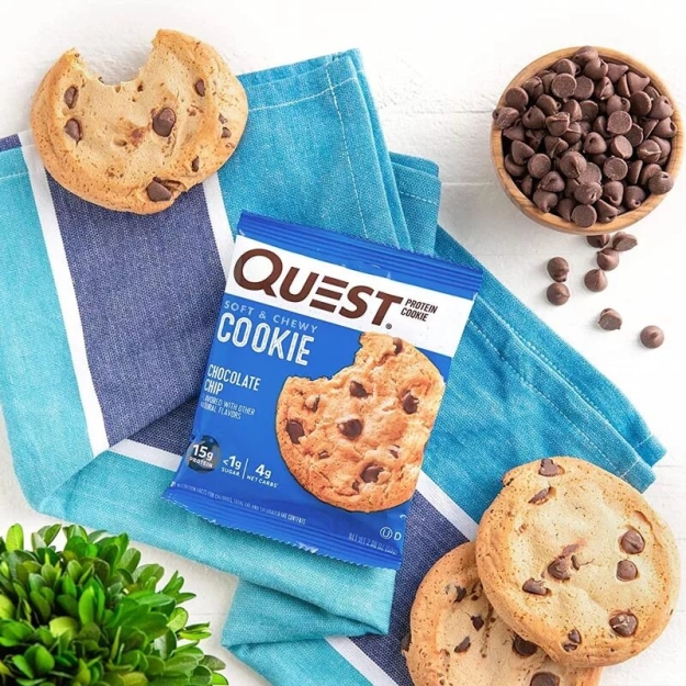 Quest Nutrition Протеиновое печенье 59 г - с кусочками шоколада Quest Nutrition Протеиновое печенье 59 г - с кусочками шоколада