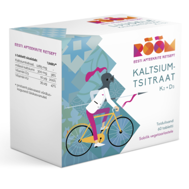 Rõõm Calcium citrate K2+D3 60 tablets