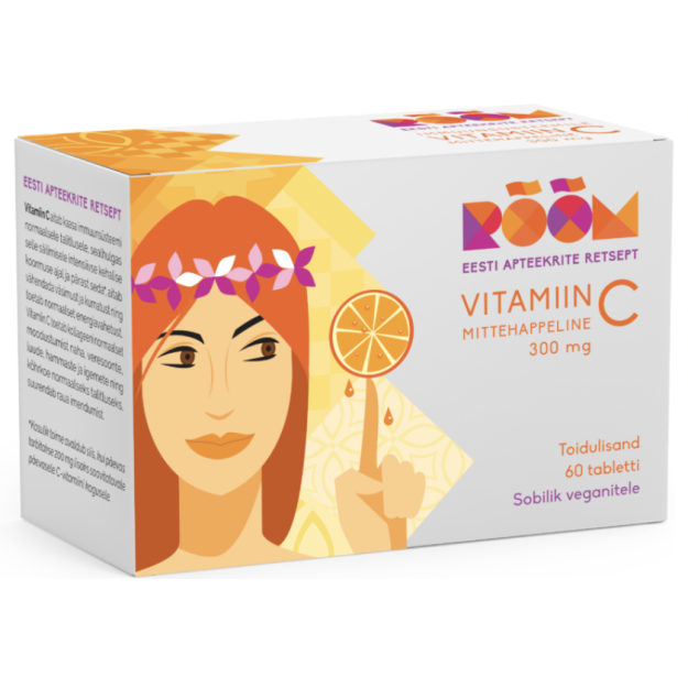 Rõõm Vitamin C (non-acidic) 300 mg 60 tablets