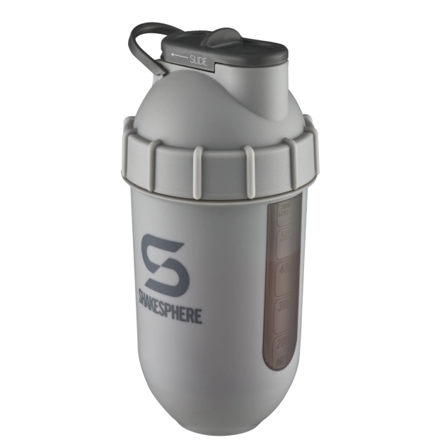 ShakeSphere Protein shaker bottle "Tumbler View" 700 ml, Matte Grey photo