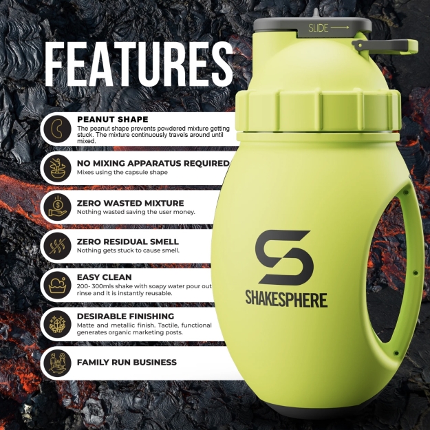 ShakeSphere Mixer Jug 1,3 l, fluorescējošs dzeltens bilde ShakeSphere Mixer Jug 1,3 l, fluorescējošs dzeltens fotogrāfija