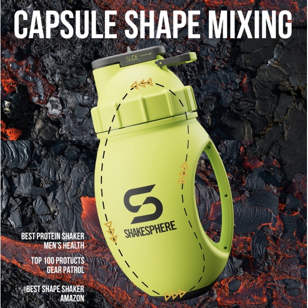 ShakeSphere Mixer Jug 1,3 l, fluorescējošs dzeltens bilde ShakeSphere Mixer Jug 1,3 l, fluorescējošs dzeltens fotogrāfija