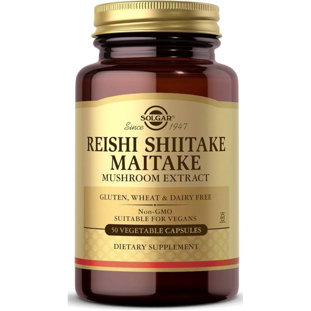 Solgar Reishi, Shiitake, Maitake Mushroom Extract 50 capsules Solgar Reishi, Shiitake, Maitake Mushroom Extract 50 capsules