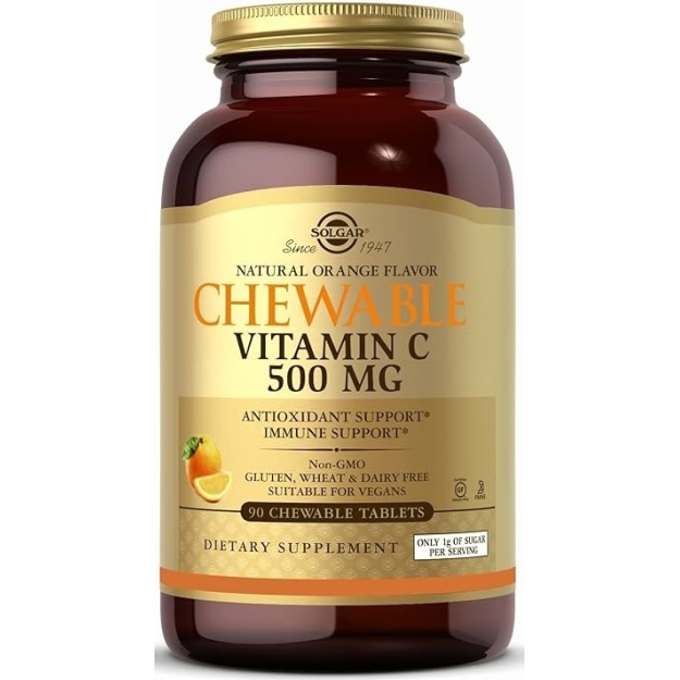 Solgar Kramtomasis Vitaminas C 500 mg 90 tablečių Solgar Kramtomasis Vitaminas C 500 mg 90 tablečių