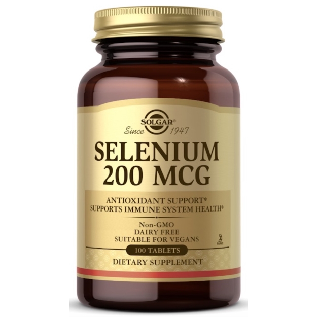 Solgar Selēns 200 mcg 100 tabletes Solgar Selēns 200 mcg 100 tabletes