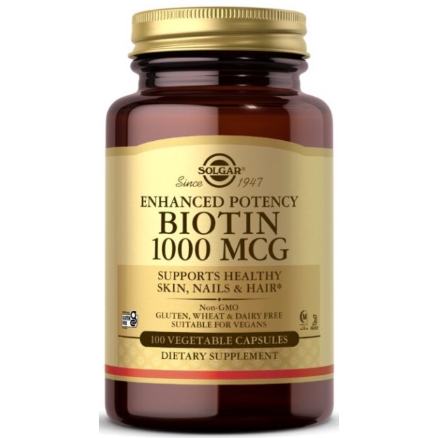 Solgar Biotinas 1000 mcg 100 kapsulių Solgar Biotinas 1000 mcg 100 kapsulių