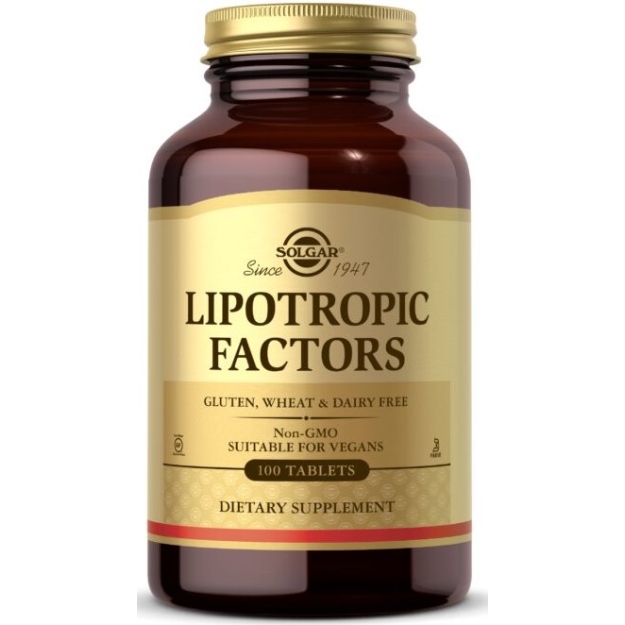Solgar Lipotropic Factors 100 tabletes Solgar Lipotropic Factors 100 tabletes