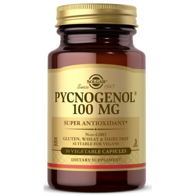 Solgar Pycnogenol 100 mg 30 kapslit pilt Solgar Pycnogenol 100 mg 30 kapslit foto