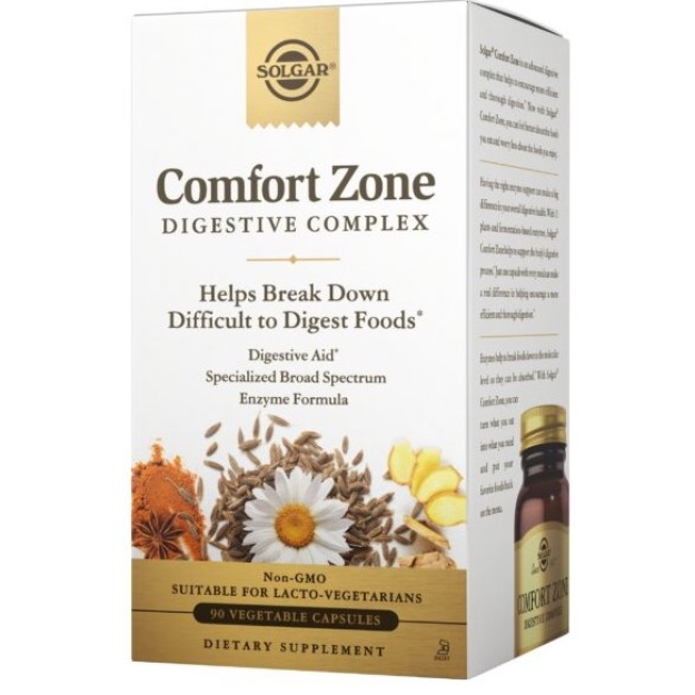 Solgar Comfort Zone Digestive Complex 90 veganiškų kapsulių Solgar Comfort Zone Digestive Complex 90 veganiškų kapsulių
