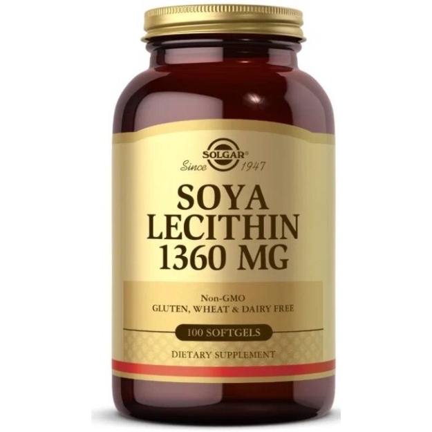 Solgar Sojaletsitiin 1360 mg 100 kapslit foto