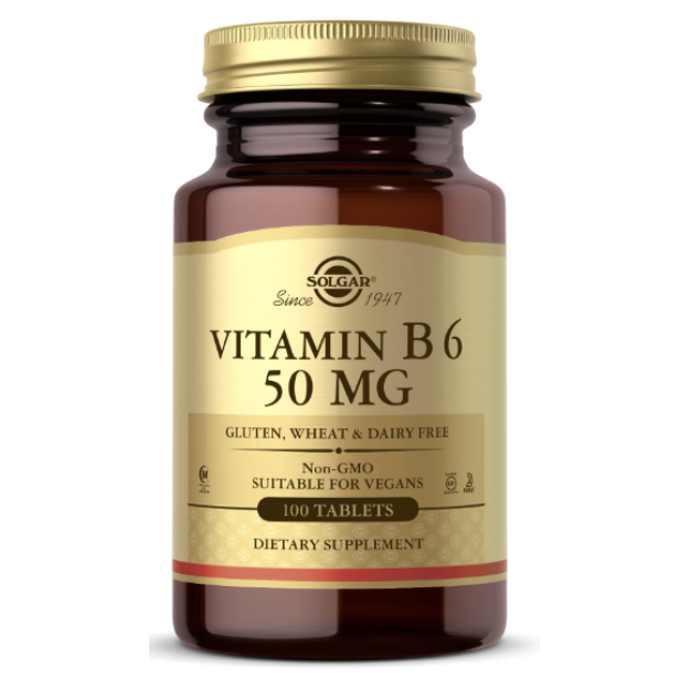 Solgar Vitamiin B6 50 mg 100 tabletti pilt Solgar Vitamiin B6 50 mg 100 tabletti foto