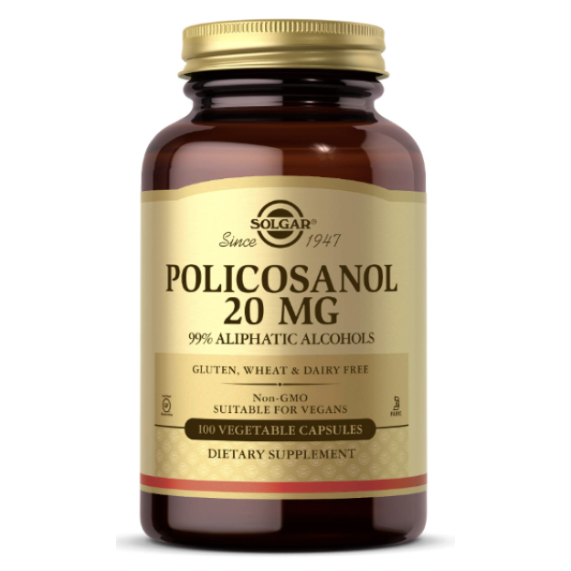Solgar Policosanol 20 mg 100 kapsulių Solgar Policosanol 20 mg 100 kapsulių