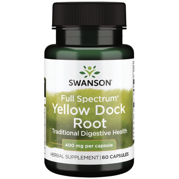 Swanson Geltona doko šaknis 400 mg 60 kapsulių paveikslėlį Swanson Geltona doko šaknis 400 mg 60 kapsulių nuotrauka