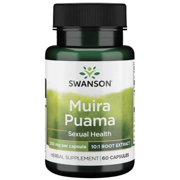 Swanson Muira Puama (10:1) 250 мг 60 капсул картинка Swanson Muira Puama (10:1) 250 мг 60 капсул фото