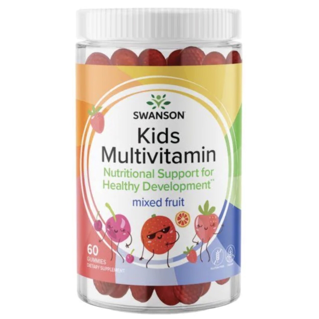 Swanson Vaikų multivitaminai, mišrūs vaisiai 60 guminukų nuotrauka