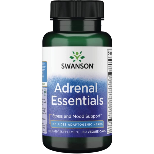 Swanson Adrenal Essentials 60 веганских капсул картинка Swanson Adrenal Essentials 60 веганских капсул фото
